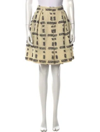 Pre-owned Fendi Silk Mini Skirt In White