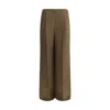 Fendi Silk Pants In Green