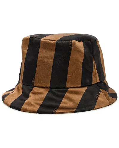 Fendi Silk Pequin Bucket Hat S (authentic Pre-loved)