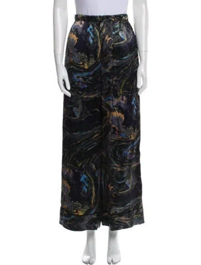 Pre-owned Fendi Silk Printed Pajamas In Black
