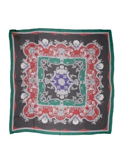 Pre-owned Fendi Silk Printed Scarf In Multi