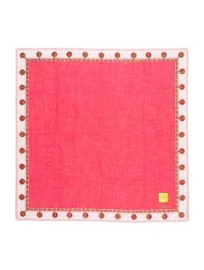 Pre-owned Fendi Silk Printed Scarf In Pink