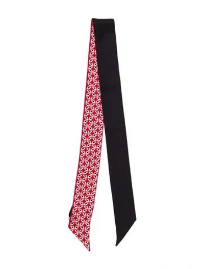 Pre-owned Fendi Silk Printed Scarf In Red