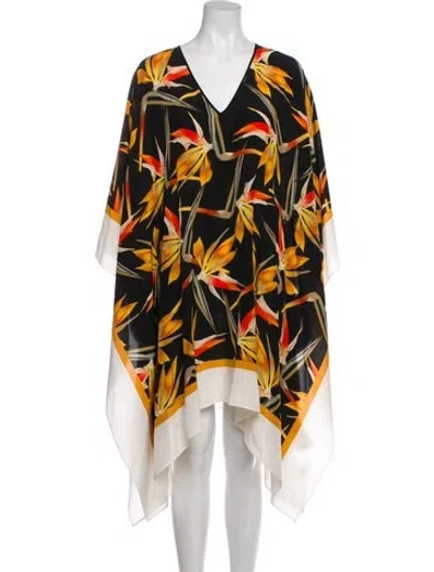 Pre-owned Fendi Silk Printed Sweater In Black