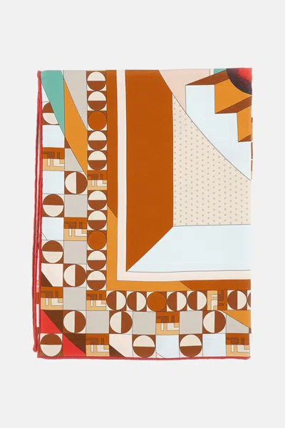 Fendi Silk Scarf In Yellow