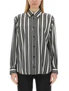 Fendi Camicia A Righe Bianca E Nera In Black