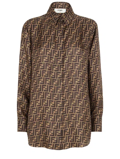 FENDI SILK SHIRT "FF"