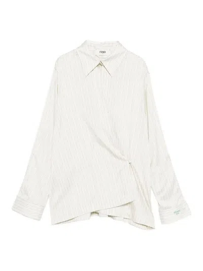Fendi Silk Shirt In Green