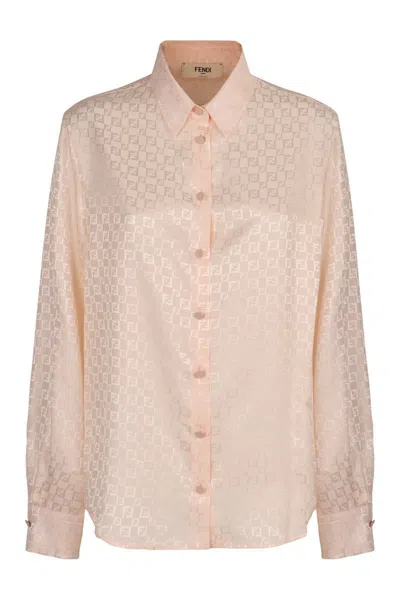 Fendi Silk Shirt In Pink