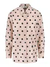 Fendi Silk Printed Oversized Shirt In White