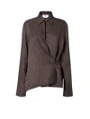 Fendi Ff Jacquard Asymmetric Long-sleeved Shirt In Multi