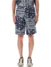 Fendi Ermuda Shorts Trousers Blue In Multi