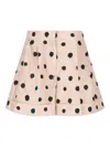 Fendi Silk Shorts Polka Dot Pockets Pleats In Pink