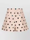 Fendi Silk Shorts Polka Dot Pockets Pleats In Multi