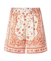 Fendi Technical Cotton Shorts With Coral Bandana Print In Multi
