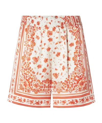 FENDI FENDI CORAL BANDANA PRINTED SHORTS