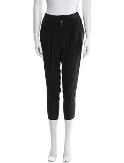 Pre-owned Fendi Silk Skinny Leg Pants In Black