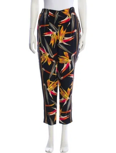 Pre-owned Fendi Silk Skinny Leg Pants In Black