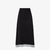 Fendi A-line Skirt With Contrasting Hem And Tie Detail