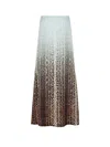 Fendi Silk Skirt With Ff And Animalier Print