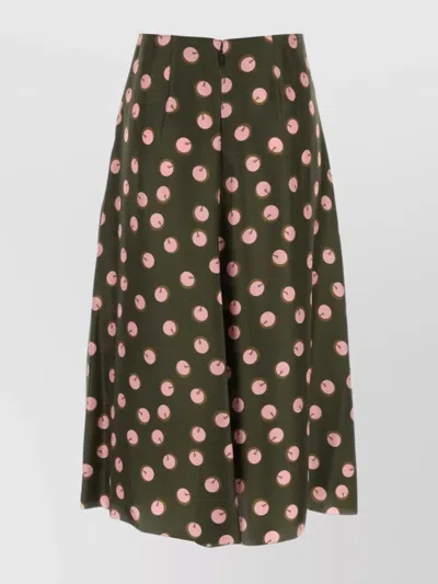 FENDI SILK SKIRT WITH POLKA DOT PATTERN