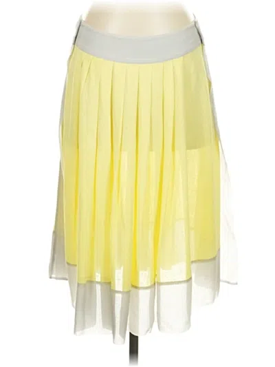 Pre-owned Fendi Silk Skirt In Yellow