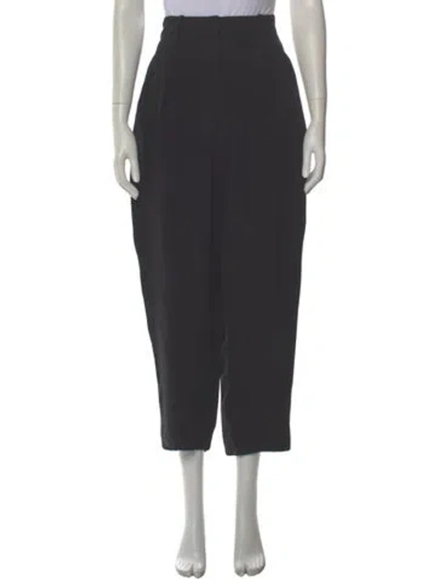 Pre-owned Fendi Silk Straight Leg Pants In Gray