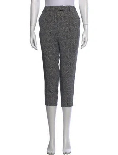 Pre-owned Fendi Silk Straight Leg Pants In Multicolor