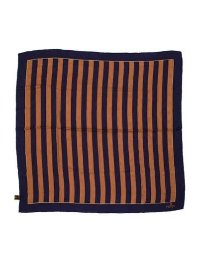 Pre-owned Fendi Silk Striped Scarf