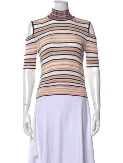Pre-owned Fendi Silk Striped Top In Multicolor