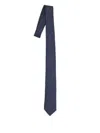 Fendi Polka Dot Jacquard Silk Tie In Blue