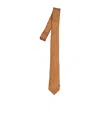 Fendi Polka Dot Jacquard Silk Tie In Brown