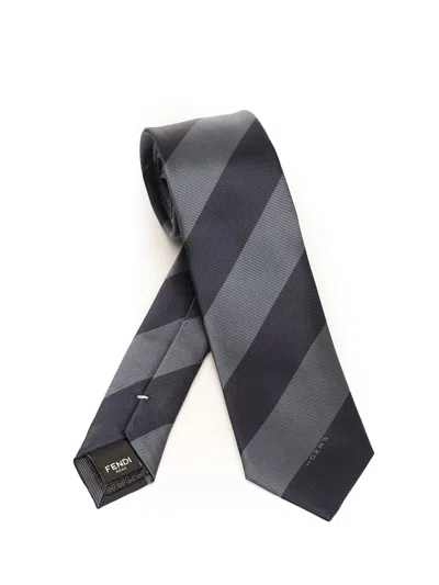 Fendi Silk Tie Ties And Bow Ties Blue