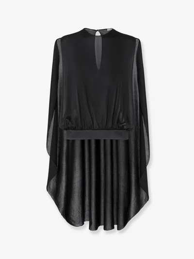Fendi Silk Top In Black