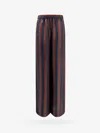Fendi Women Silk Trouser With Pequin Stripes In Brown