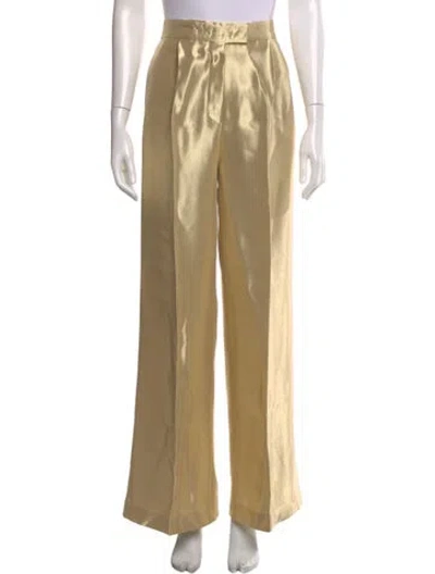 Pre-owned Fendi Silk Wide Leg Pants