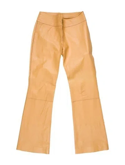 Pre-owned Fendi Silk Wide Leg Pants In Neutral