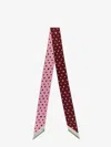 Fendi Women Silk Wrappy Bandeau With Falena Dots Motif In Red