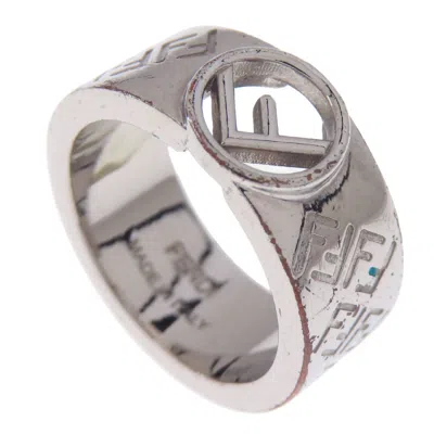 Pre-owned Fendi Silver Metal Band Ring ()