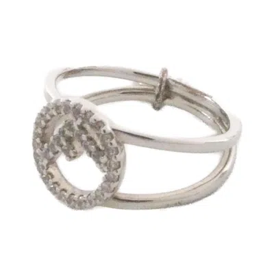 Pre-owned Fendi Silver Band Ring ()
