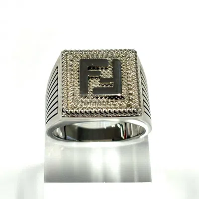 Pre-owned Fendi Silver Band Ring ()