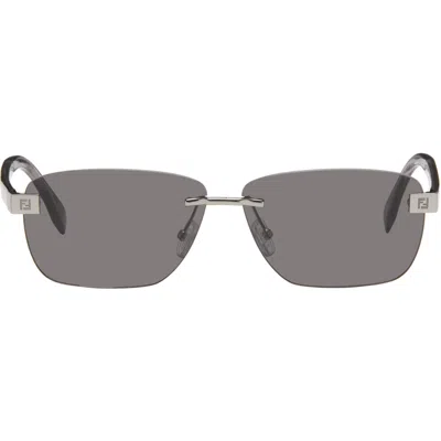 Fendi Silver ' Sky' Sunglasses In Gray