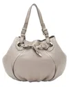 Fendi Silver Leather Pomodorino Satchel (authentic Pre-loved) In Neutral