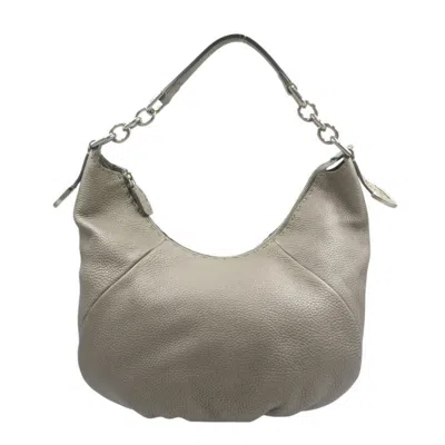 Pre-owned Fendi Silver Leather Shoulder Bag ()