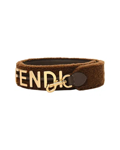 FENDI FENDI SILVER SHEARLING FENDIGRAPHY STRAP YOU (AUTHENTIC PRE-LOVED)