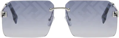 Fendi Silver Sky Sunglasses In Shiny Palladium / Gr