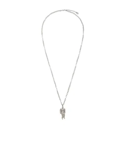 Fendi Silver-coloured Metal Necklace In Metallic