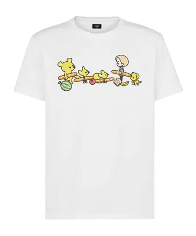 Fendi Silvia And The Baguette T-shirt In White