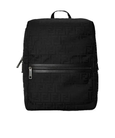 Fendi Simple And Durable Backpack In Black