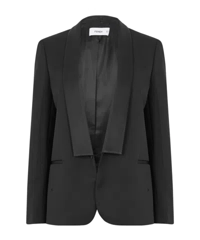 Fendi Simple Formal Coat In Multi